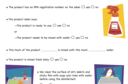 How to disinfect properly as a checklist