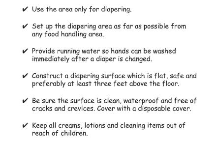 Tips for safe diapering in child care