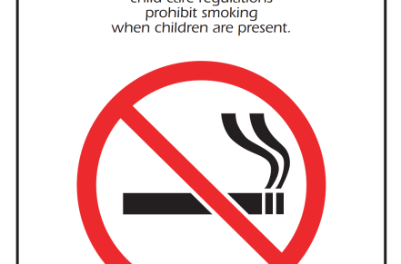 A no smoking poster for child care sites