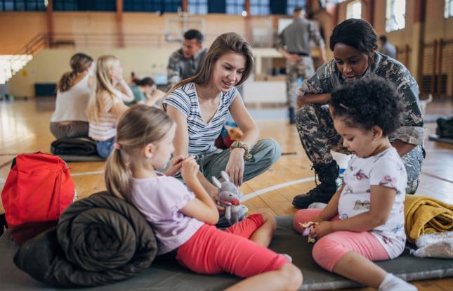 Children in Disaster Shelter