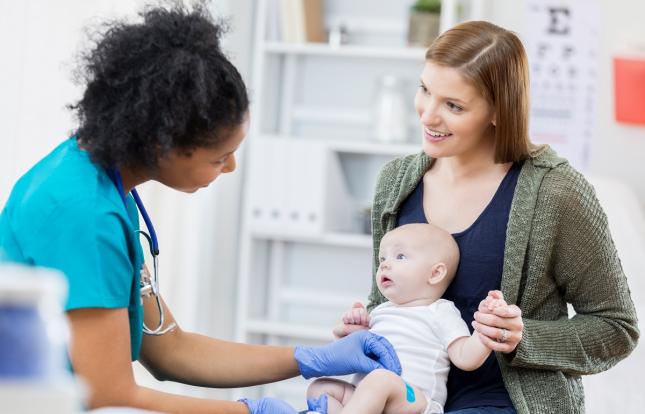 baby being immunized